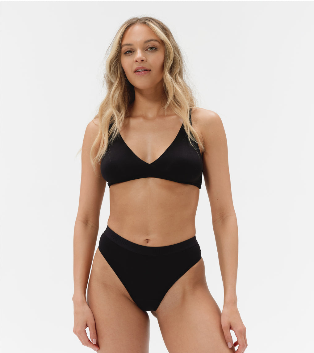Sport Taille Haute — Nylon recyclé — Noir