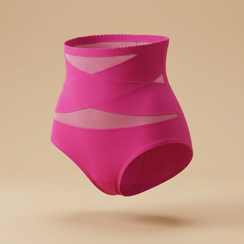 Culotte gainante taille haute Selavine coloris Fuchsia