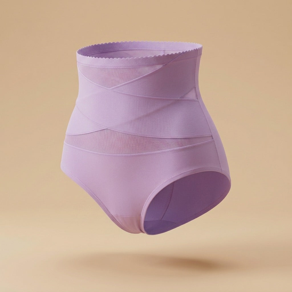 Culotte gainante taille haute Selavine coloris Lilas