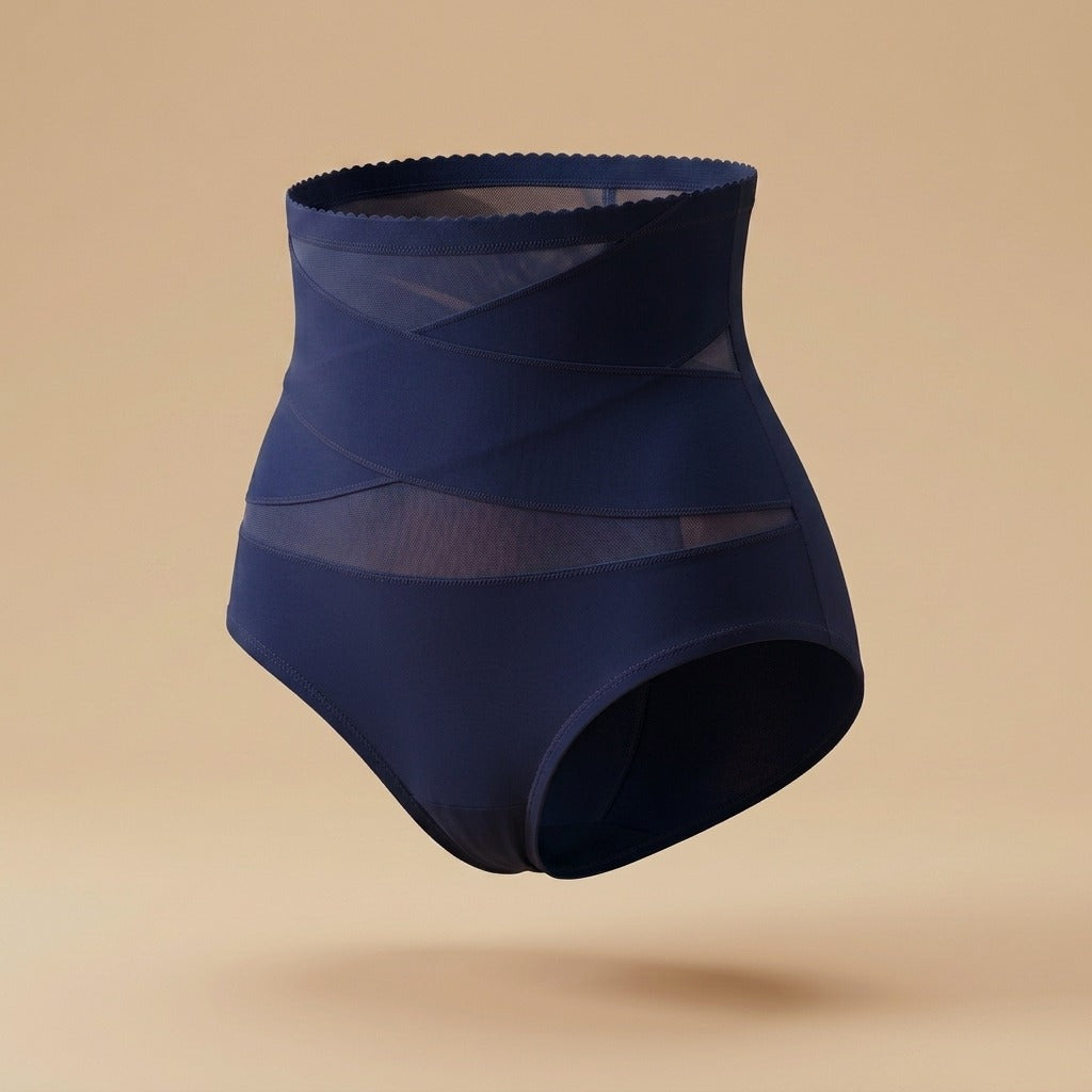 Culotte gainante taille haute Selavine coloris Marine
